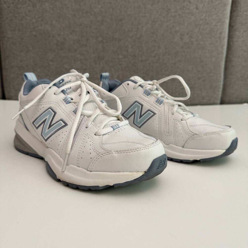 New Balance 608 Shoes Women 8.5 White Sneakers Soft Supportive Training WX608WB5